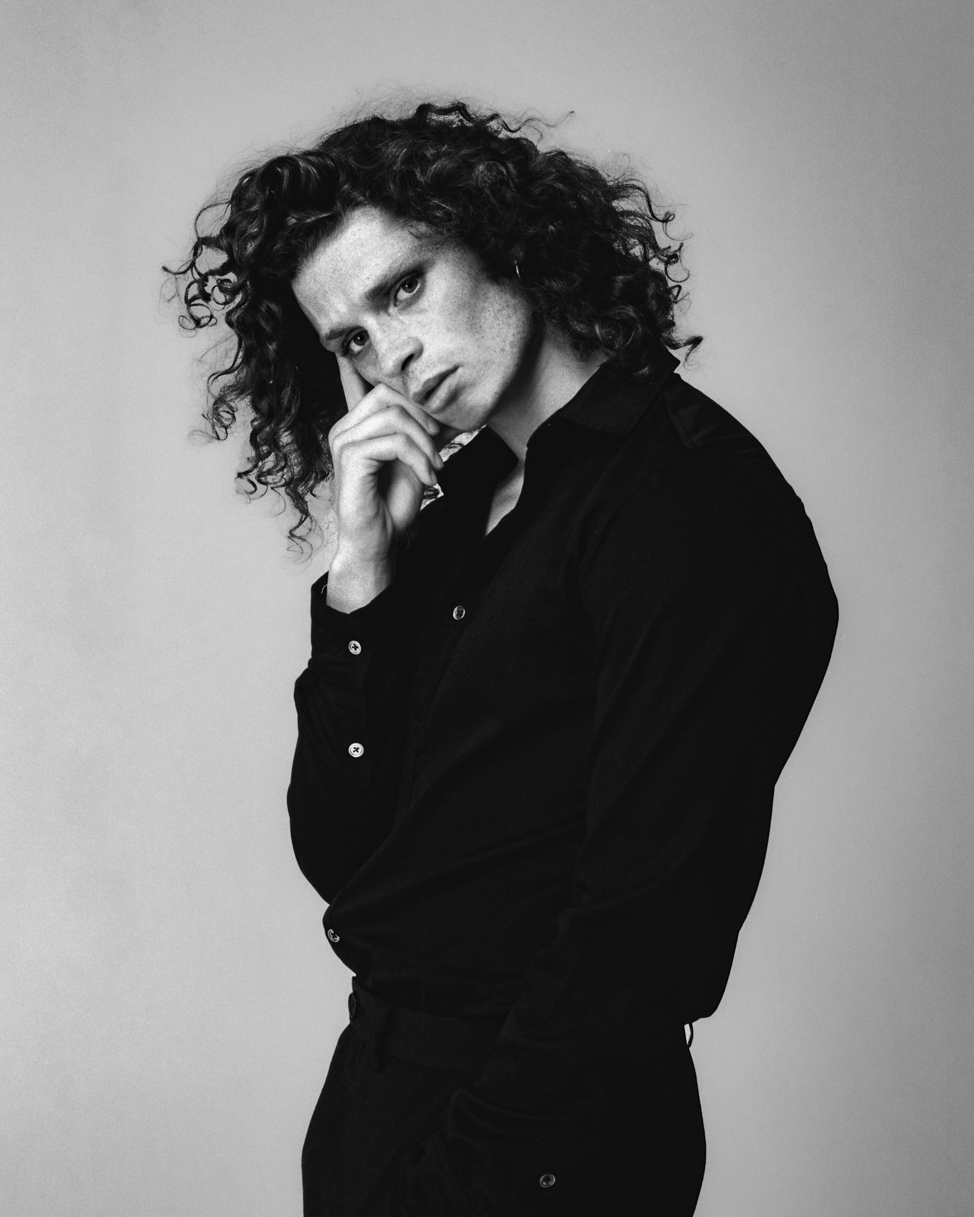 NOIR NOIR LONG SLEEVE BUTTON UP SHIRT